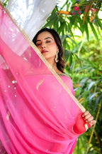 Multi Pure Chiffon Rajputi Aari Tari Saree for Red Puja Sarees | Buy Online
