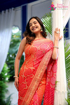 Multi Soft Georgette Hand Work Saree for Bridal | Luxe Collection