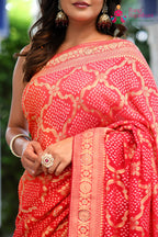 Multi Soft Georgette Hand Work Saree for Bridal | Luxe Collection