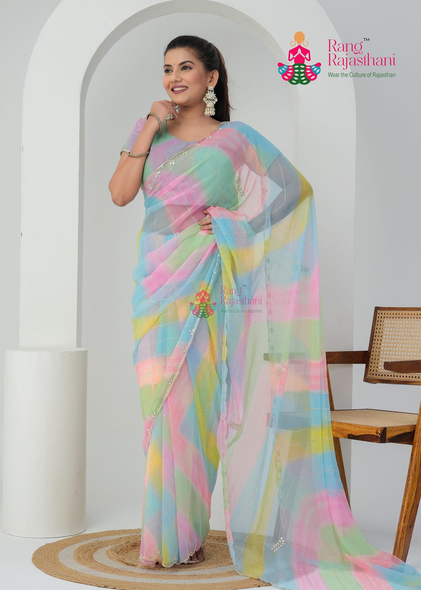 Multi Georgette Saree - Grace