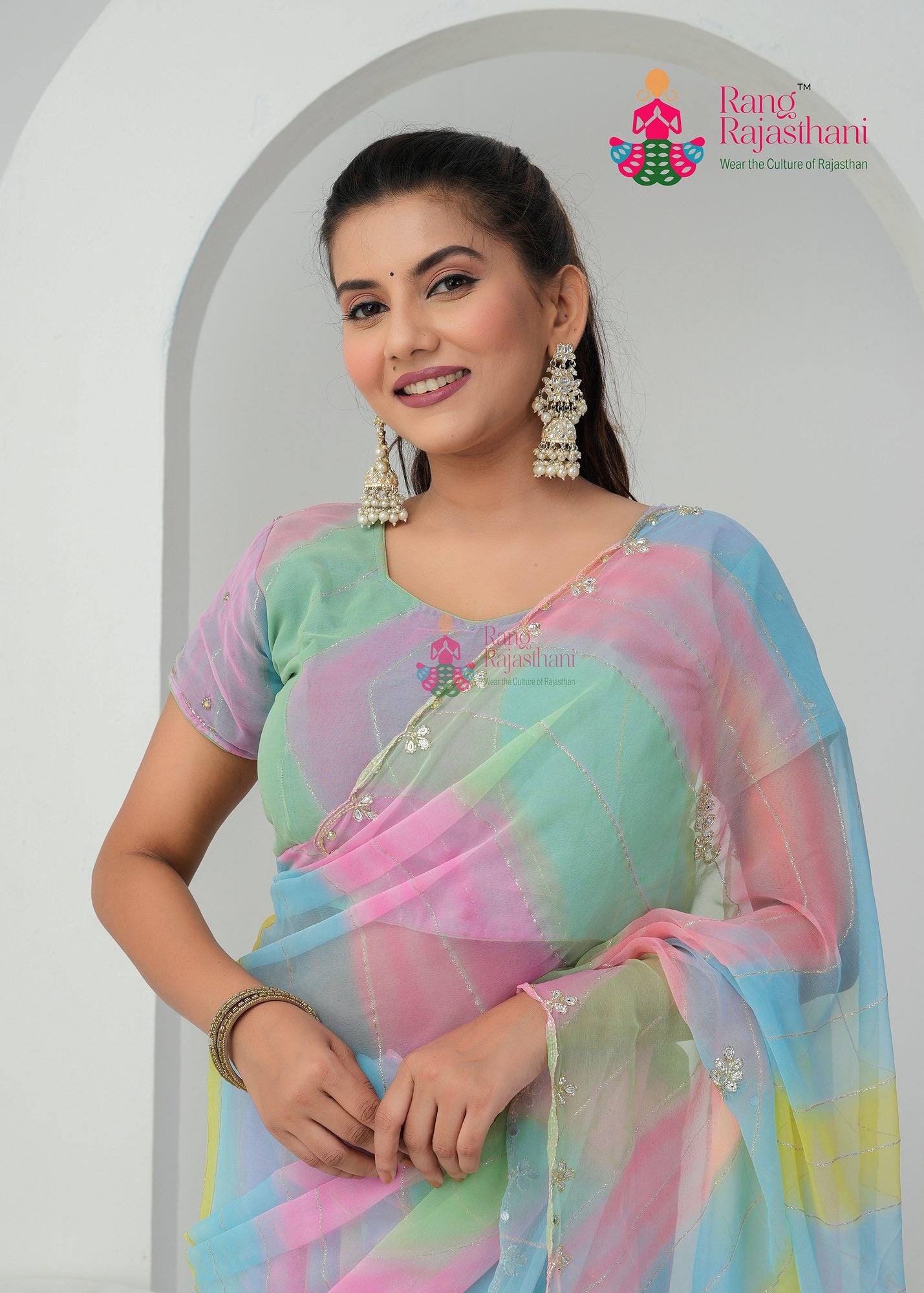 Multi Georgette Saree - Grace