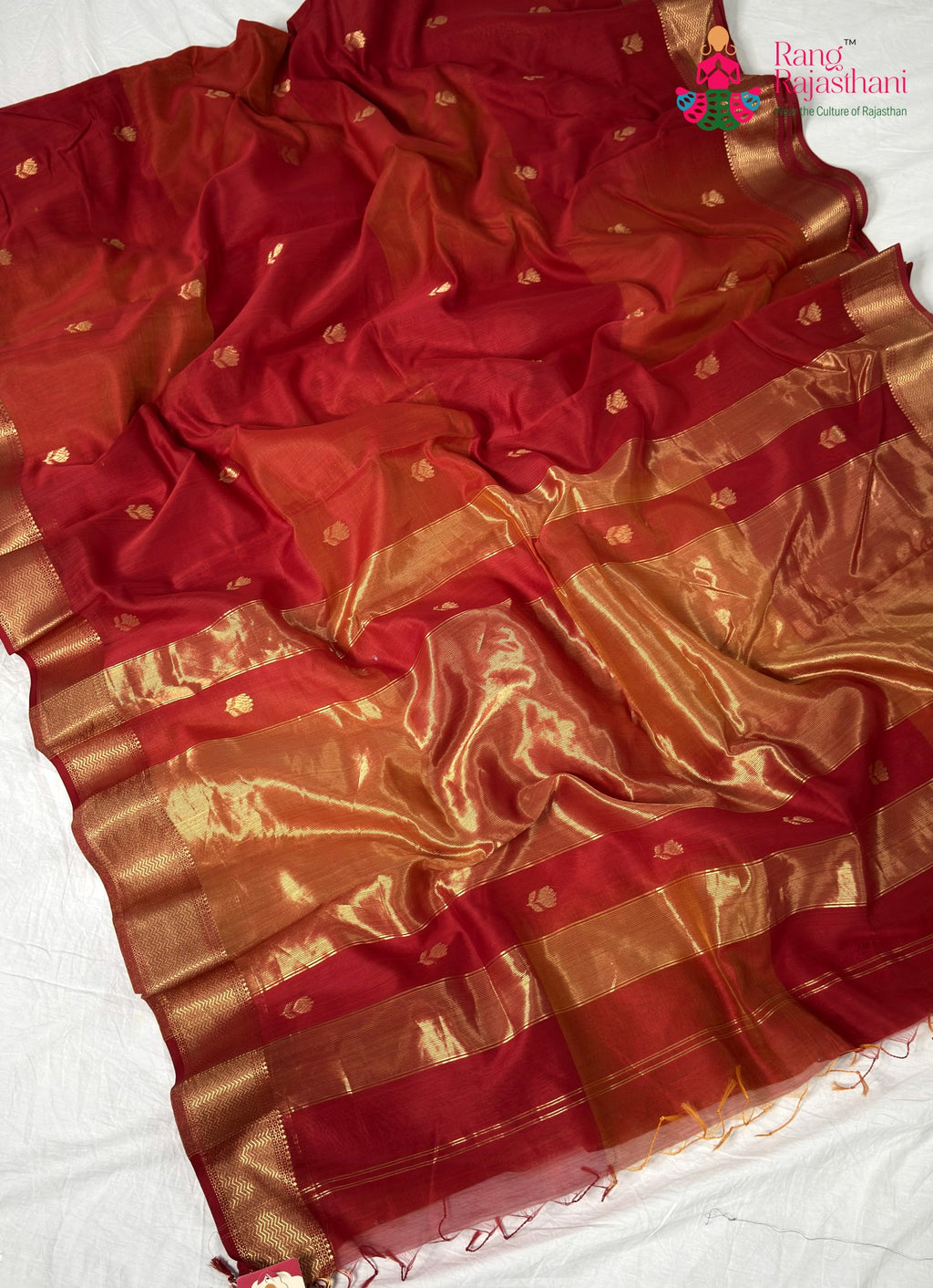 fabric texture of multi pure maheshwari silk khaddi saree