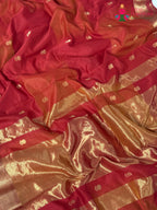 full view of multi pure maheshwari silk khaddi saree