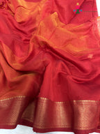work detailing of multi pure maheshwari silk khaddi saree