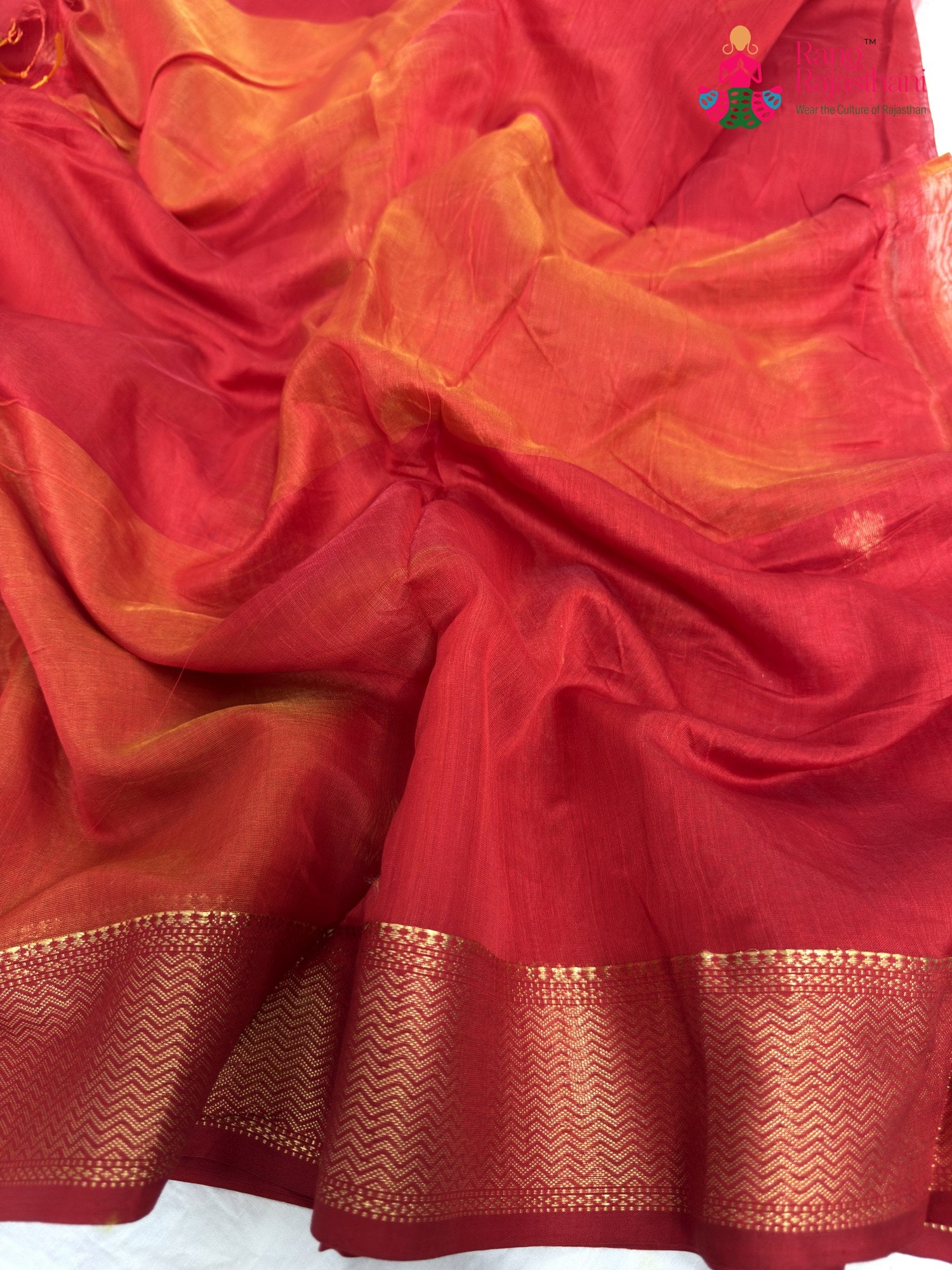 work detailing of multi pure maheshwari silk khaddi saree
