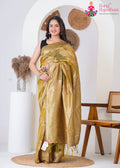 Yellow Cotton Silk Weaving Saree for Casual | Reception Pick