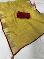 full view of mustard saree