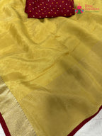 work detailing of mustard saree