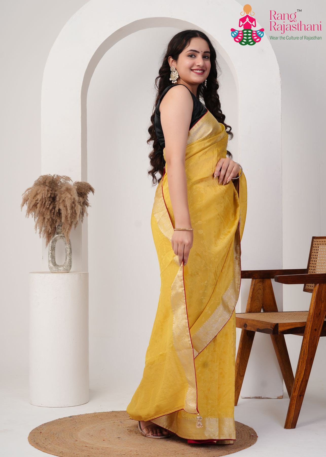 musted pure silk saree with jacquard for brother's wedding gallery view 2
