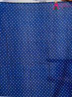 Navy Blue Cotton saree with Printed pallu detailing