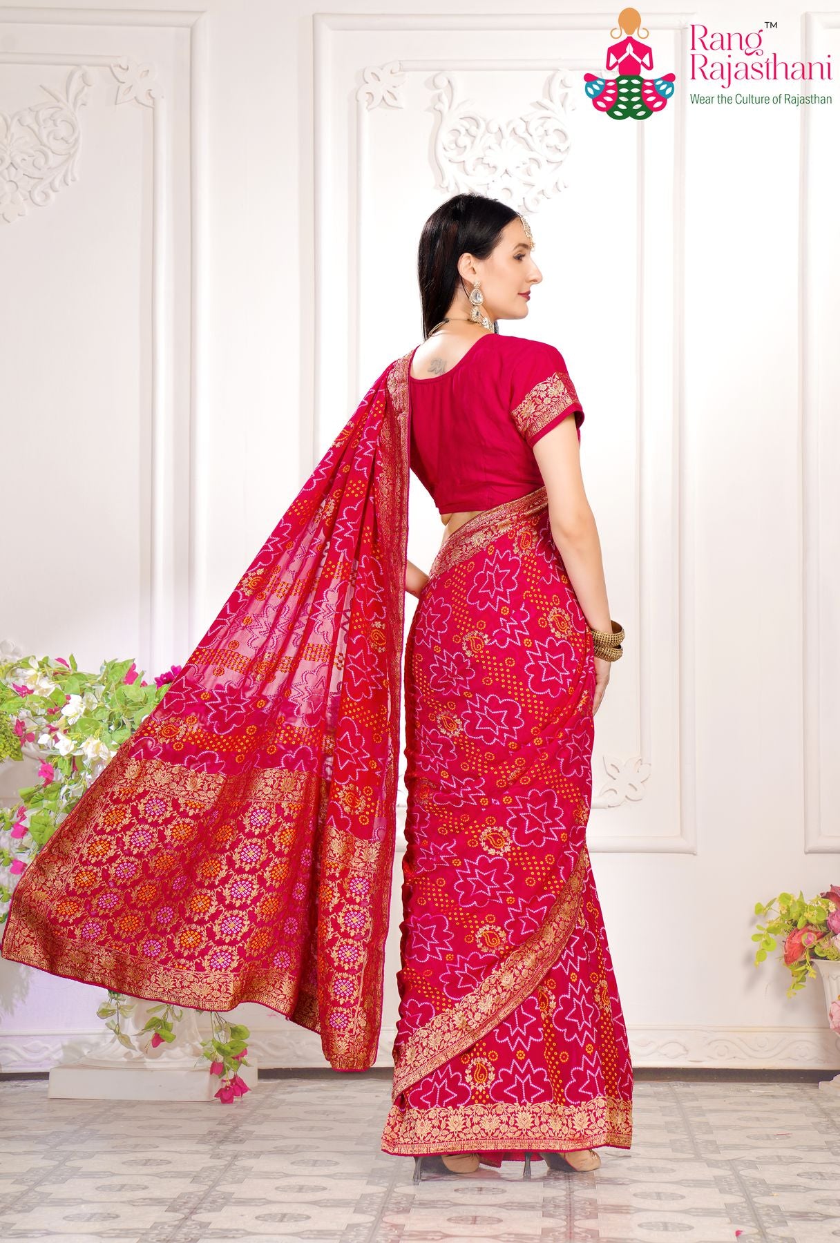 Rani Bandhani saree— Classic saree| Rang Rajasthani saree