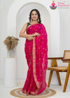 Rani Pure Chinon Saree : Butti & Zari Border Edit