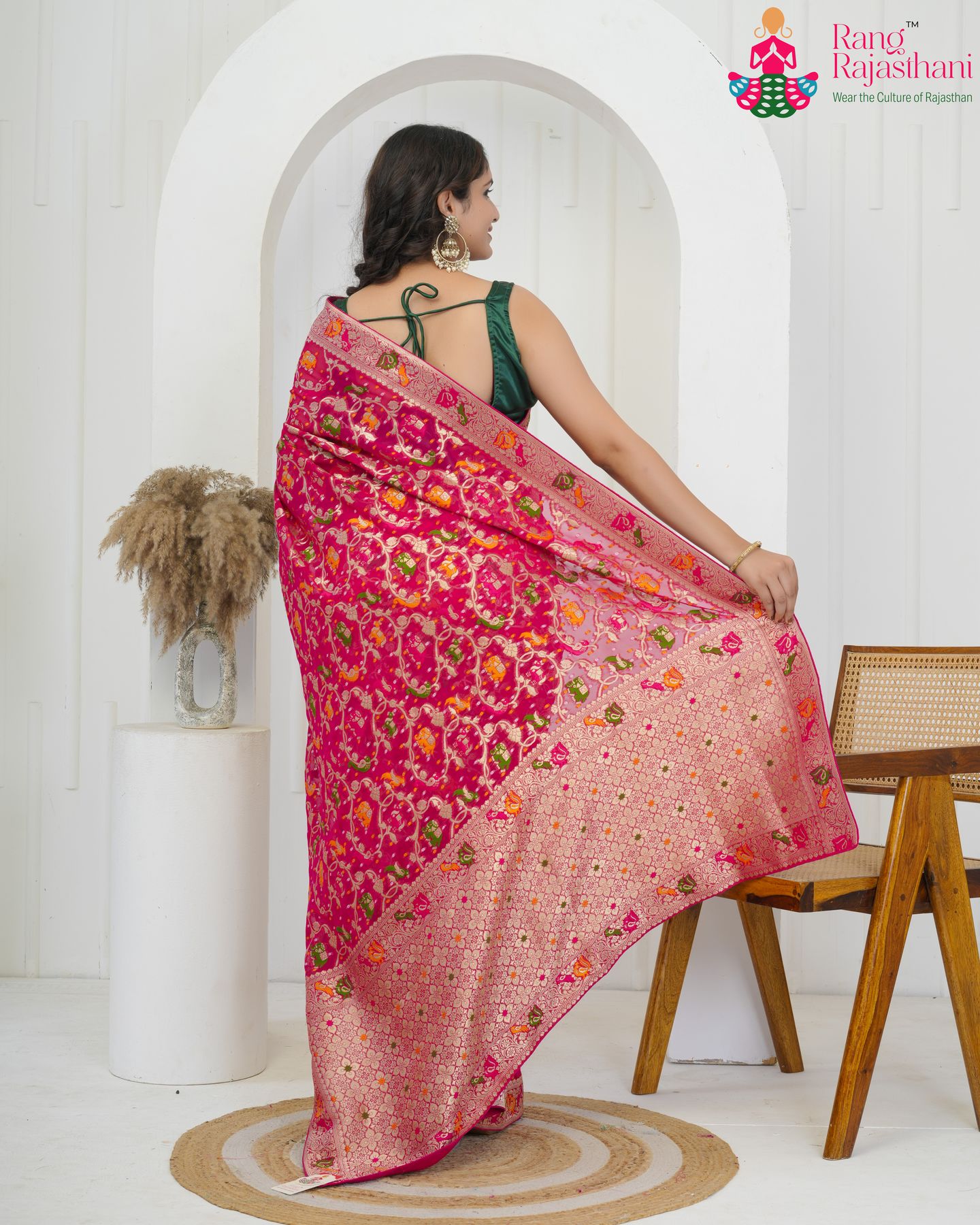 Rani Khaddi Saree – Celebration Mood