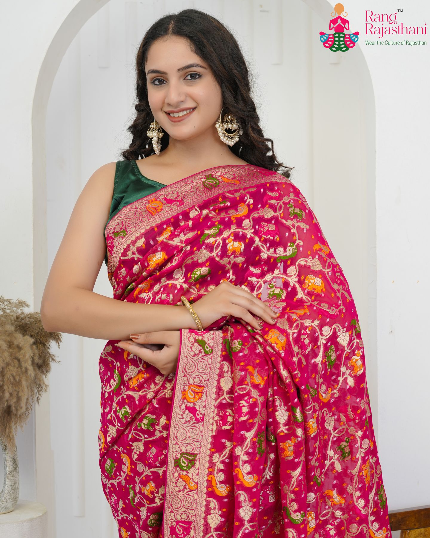 Rani Khaddi Saree – Celebration Mood