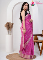Onion Silk saree with Sequence pallu detailing
