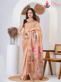 Wine Imported officeParty saree with Printed from Rang Rajasthani