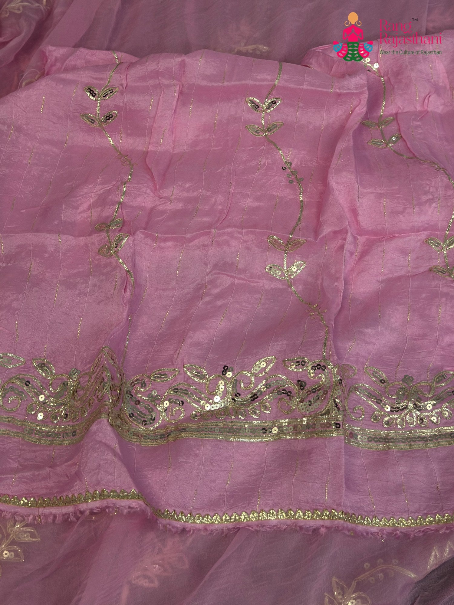 Pink Chiffon Gota Patti Saree for Raksha Bandhan | Stylist Pick