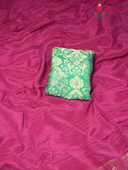 Pink Chinnon Plain Saree for Raksha Bandhan | Top Pick