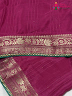 Pink Chinnon Plain Saree for Raksha Bandhan | Top Pick