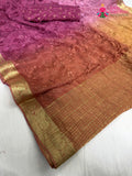 Pink Chinnon Resham Embroidery Saree for Bridal | Season Edit