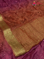 Pink Chinnon Resham Embroidery Saree for Bridal | Designer Pick