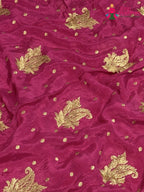 design pattern of pink chinnon sequin saree