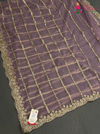 Pink Net Sequin Saree for Wedding Reception | Premium Pick