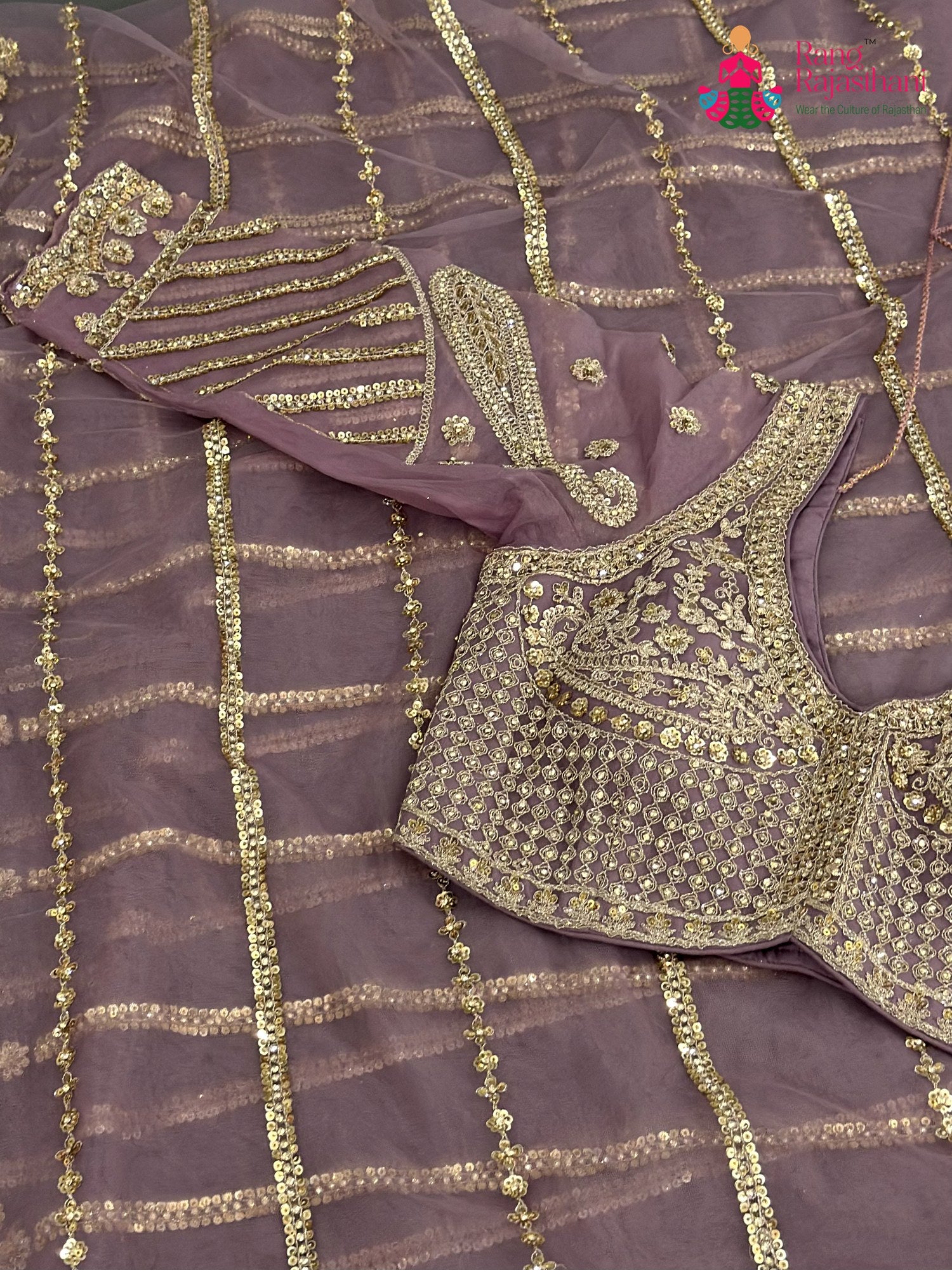 Pink Net Sequin Saree for Wedding Reception | Premium Pick