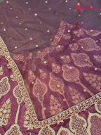 lehenga flare detailing of pink net zari embroidery saree