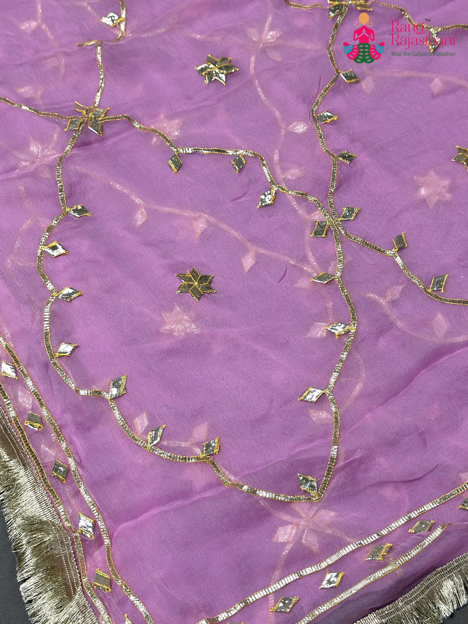 Pink Chiffon Gota Patti Saree for Raksha Bandhan | Timeless Drape