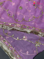 Pink Chiffon Gota Patti Saree for Raksha Bandhan | Timeless Drape