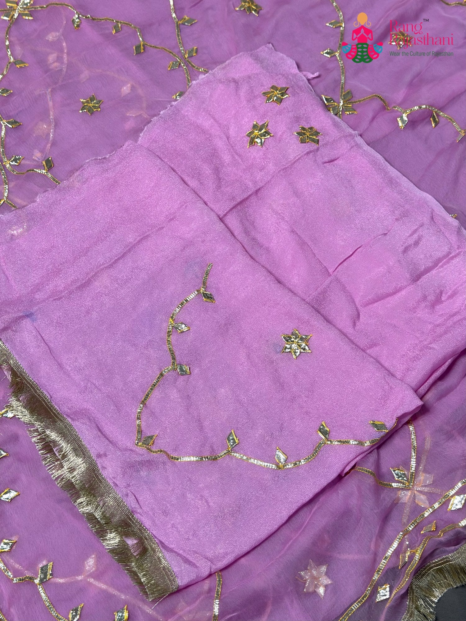 Pink Chiffon Gota Patti Saree for Raksha Bandhan | Timeless Drape
