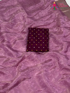 Pink Pure Ho Silk Jacquard Weave Plain Saree for Raksha Bandhan | Buy Now