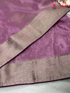 Pink Pure Ho Silk Jacquard Weave Plain Saree for Raksha Bandhan | Buy Now