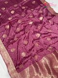 pink pure russian silk banarasi zari weave saree ethnic wear by Rang Rajasthani