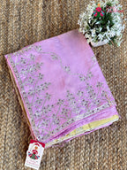 Pink Pure Upada Silk Gota Patti Saree for Wedding Guest | Premium Edit