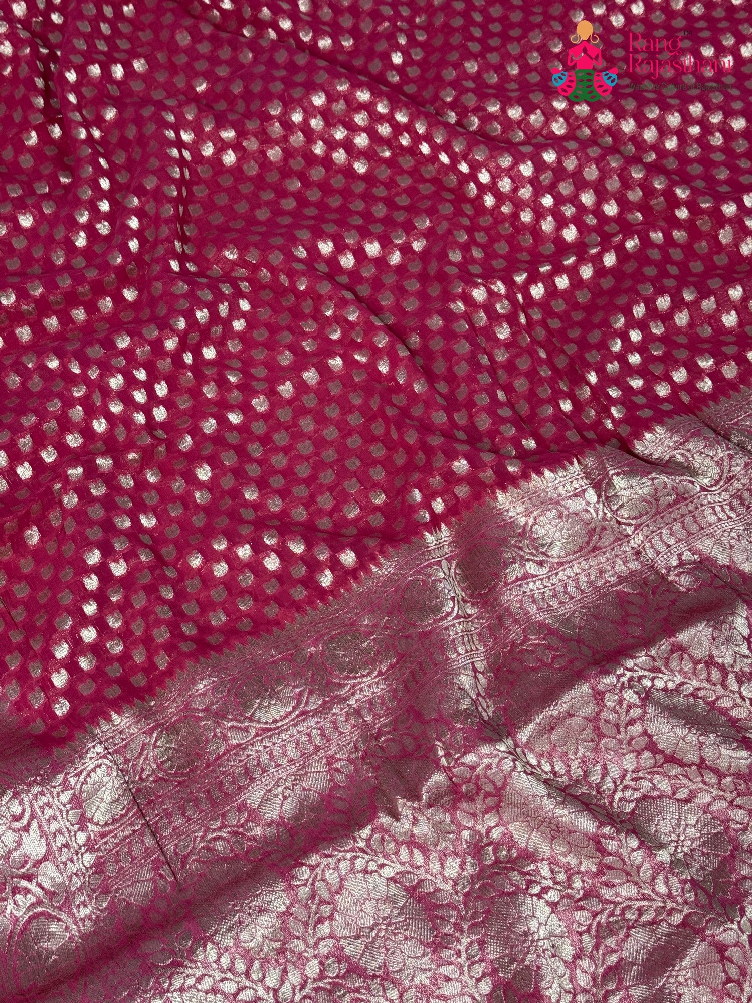 Pink Soft Georgette Banarasi Zari Weave Saree for Sangeet Night | Festive Collection