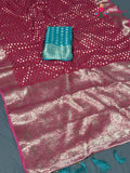 Pink Soft Georgette Banarasi Zari Weave Saree for Sangeet Night | Festive Collection