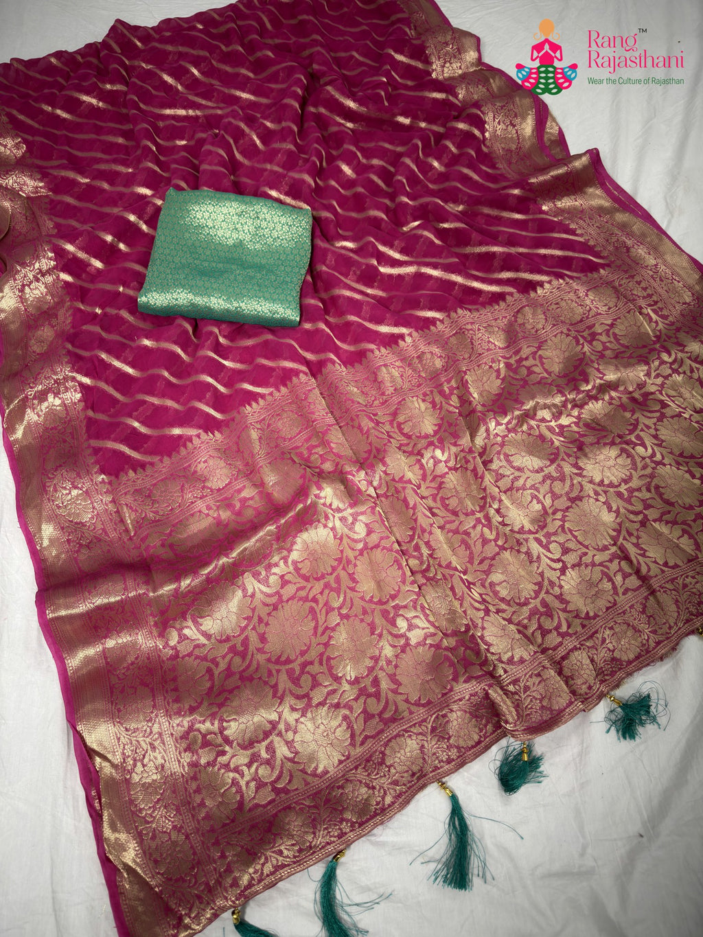 Pink Soft Georgette Banarasi Zari Weave Saree : Subtle Charm