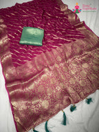 Pink Soft Georgette Banarasi Zari Weave Saree : Subtle Charm