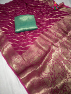 Pink Soft Georgette Banarasi Zari Weave Saree : Subtle Charm