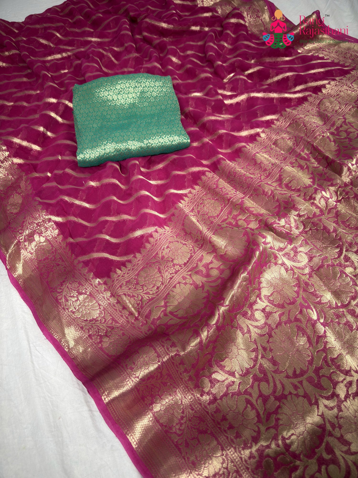 Pink Soft Georgette Banarasi Zari Weave Saree : Subtle Charm