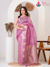 Mauve Pink Soft Kota Silk Weaving Work Saree : Rich Pallu Grace
