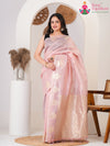 Pink Soft Kota Silk Weaving Work Saree : Subtle Elegance
