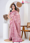 Pink Imported Party saree with Printed from Rang Rajasthani