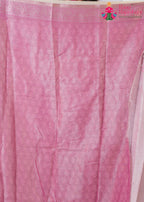 Pink Imported saree with Printed pleats view