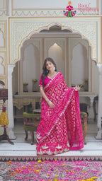 Red Silk Bandhani Chunri Lehenga Chunni for Sangeet Night | Signature Pick