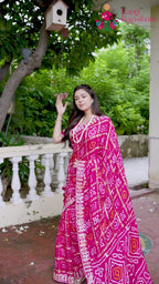 Rani Gajji Silk Banarasi Zari Weave Gharchola Saree for Mayra Ceremony | Bridal Wear