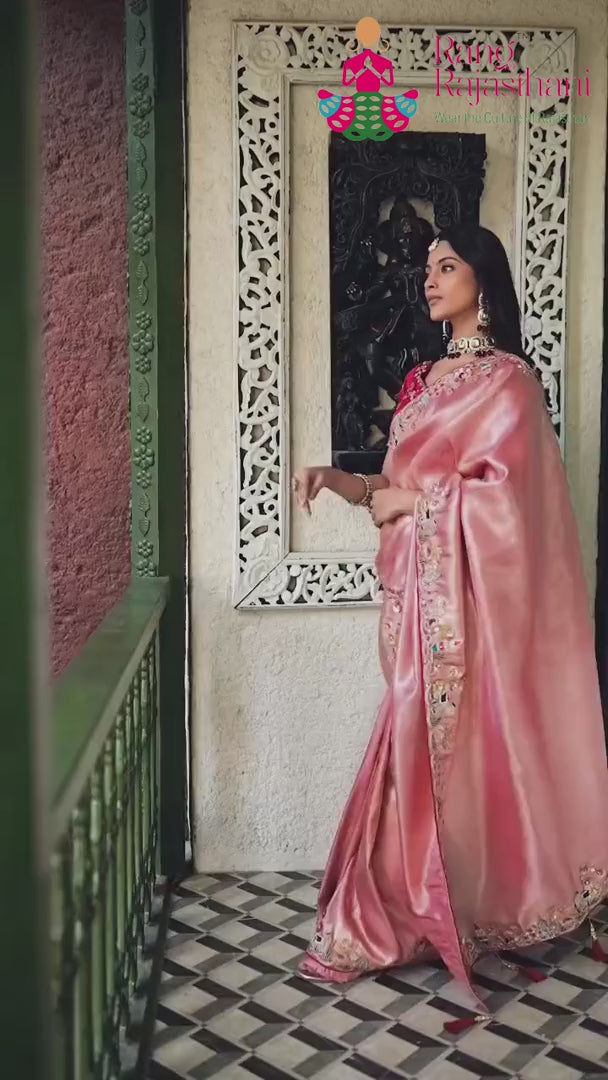 Purple Art Silk Zari Embroidery Saree : Quiet Grace