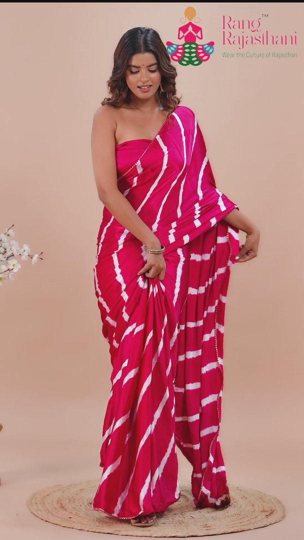 Rani Modal Leheriya Saree for Festive Celebration | Exclusive Edit